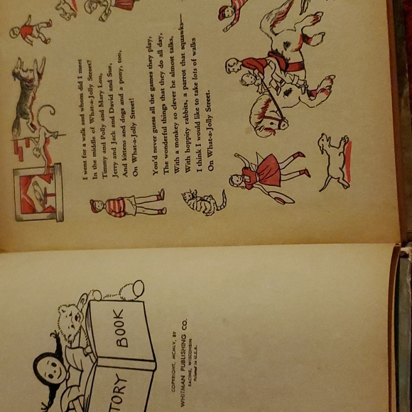 365 Bedtime Stories What a Jolly Street Nan Gilbert Jill Elgin 1955 Whitman Book - Picture 7 of 11